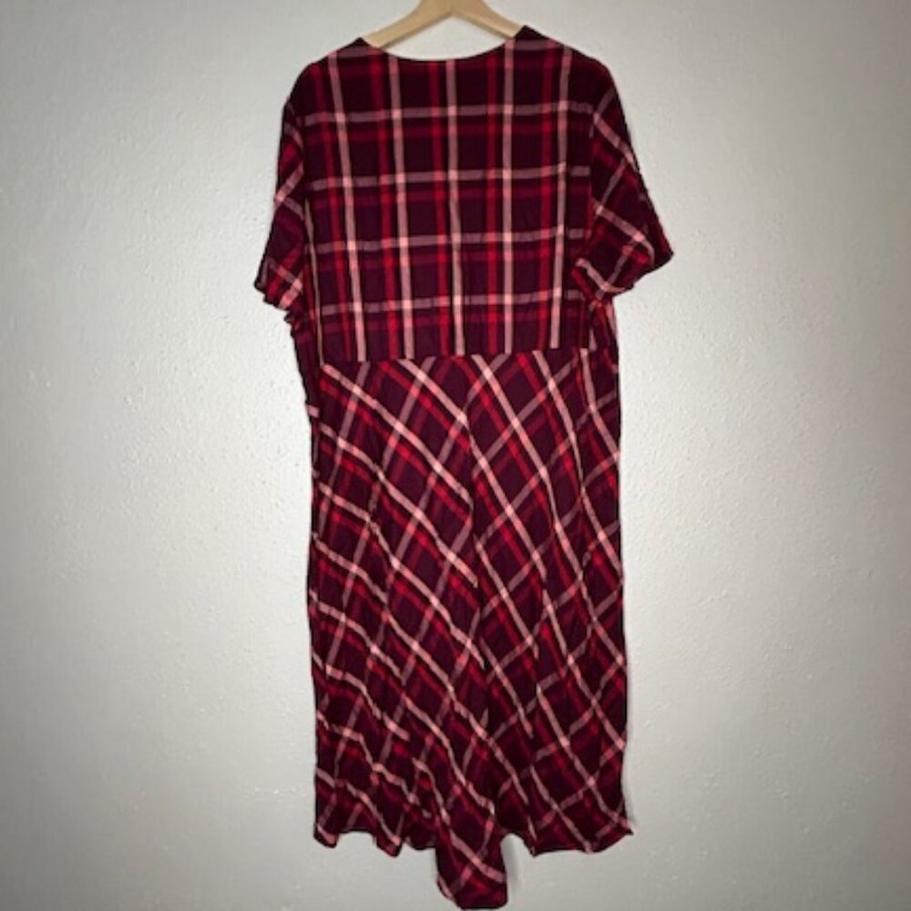 J. Jill Plaid Midi Dress Size 2X - Picture 4 of 5